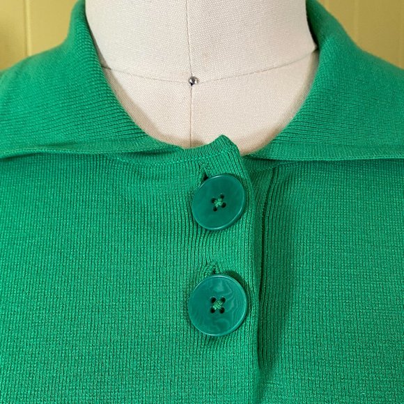 TIBI Kelly Green Collared Sweater NWT Frankie Knit - Picture 3 of 7